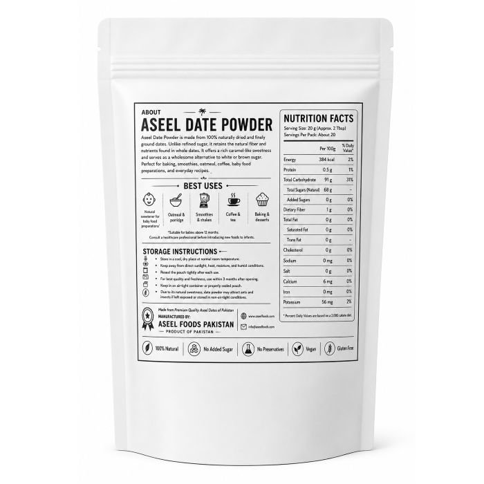 Aseel Date Powder Information